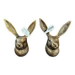 Anthropologie Brass Bunny Hooks